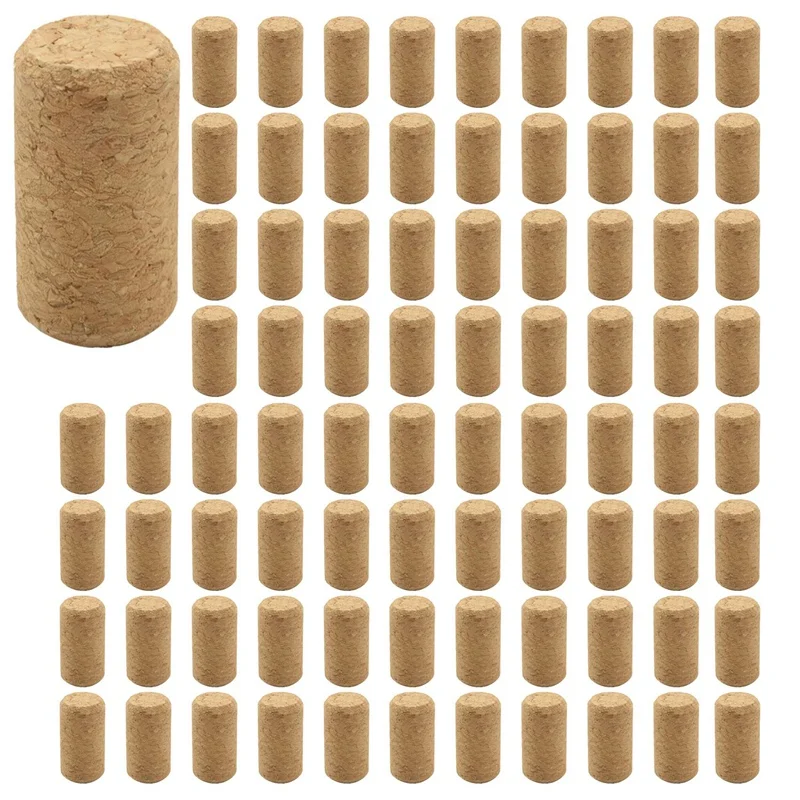 

400Pcs Straight Wood Corks Wine Stopper Wood Bottle Stopper Cone Type Wine Bottle Corks Plug Sealing Cap