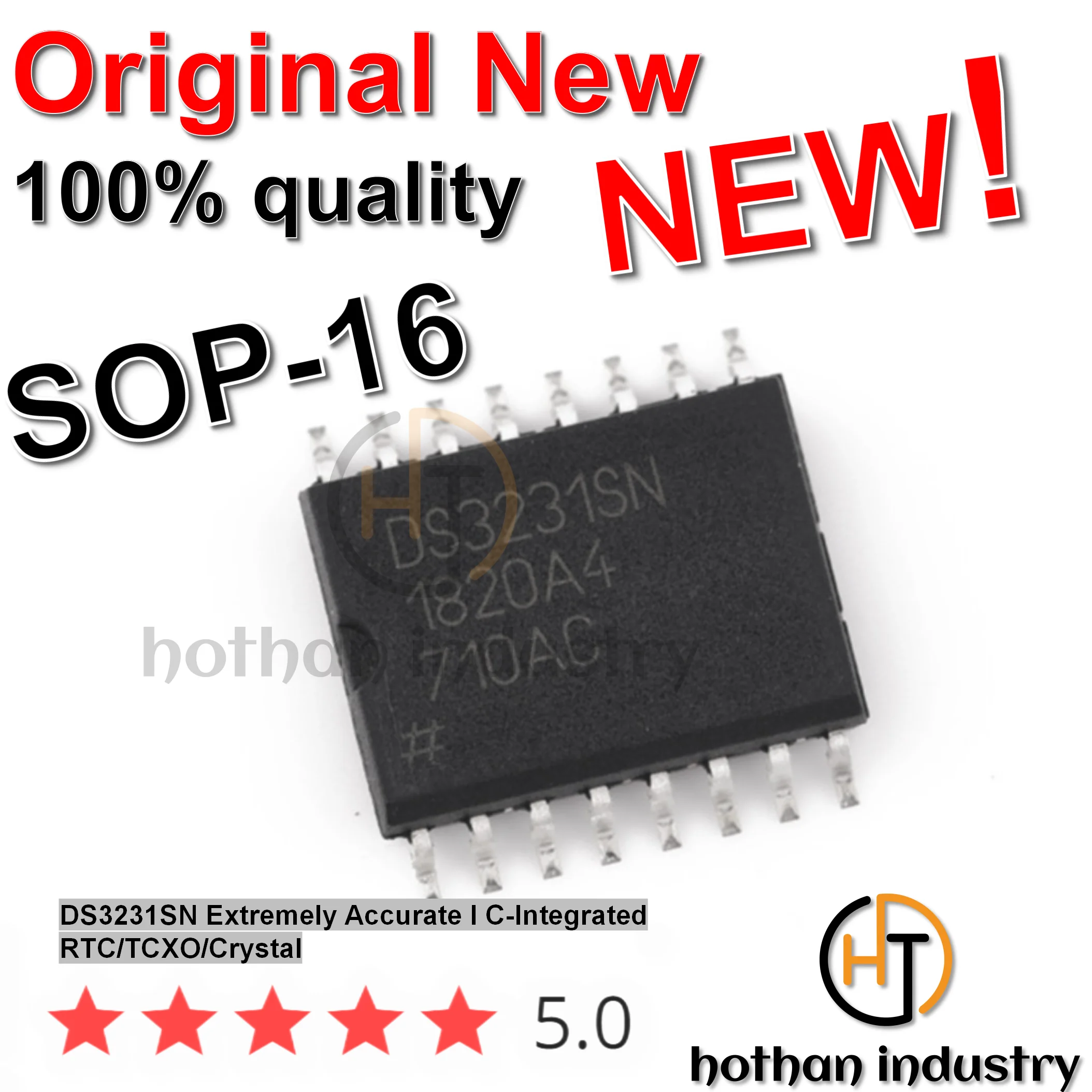 【10pcs】2021+ hothan 100% Imported Orignal New DS3231SN Extremely Accurate I C-Integrated RTC/TCXO/Crystal