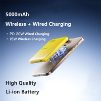 5000mAh Ultra Thin Magnetic Wireless Power Bank PD20W Fast Charging Portable Battery Magsafe Powerbank For iPhone Samsung Xiaomi