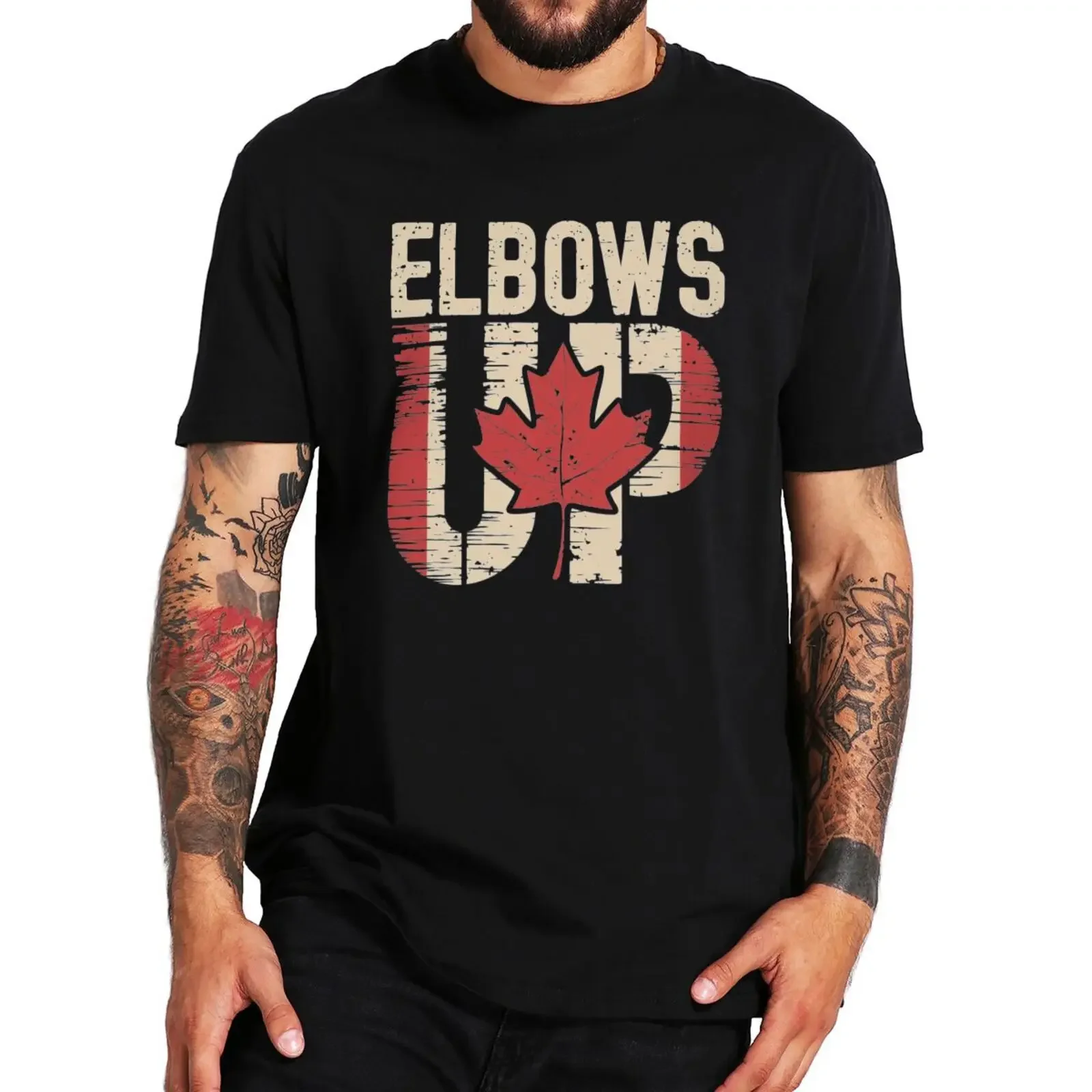 

Elbows Up Canada T Shirt Retro Canada Not 51st State Canadian Proud Gift T-shirt For Men Women 100% Cotton Soft Unisex Tops