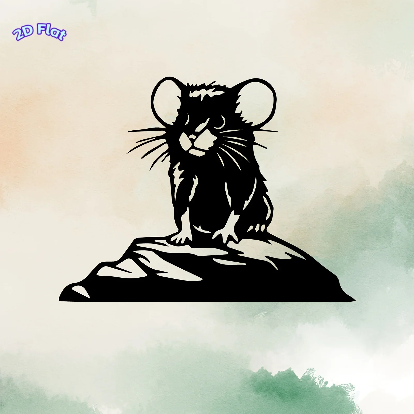 Cute Mouse Iron Wall Hanging,Rust‑Resistant Decor,Easter Children's Day Gift for Kids Room Garden Fence