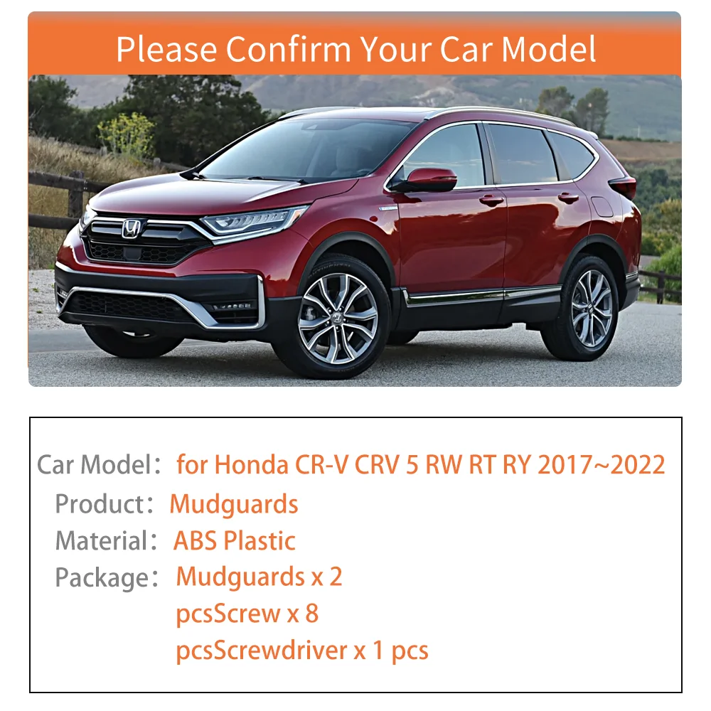 2 個車のマッドガードホンダ CR-V CRV 5 RW RT RY 2017 〜 2022 2018
