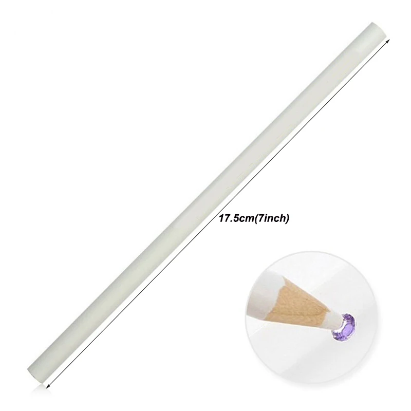 

1PCS White Dotting Pen Nail Rhinestone Pick Wax Pencil Gems Bead Picking Pencil Diamond Nail Art Crystal Bead Manicure Supplies