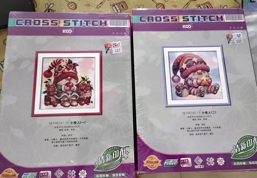 11CT Printed On Canvas Room Cross Stitch DIY Set Chinese Counted Pattern Kit Home Needlework Embroidery