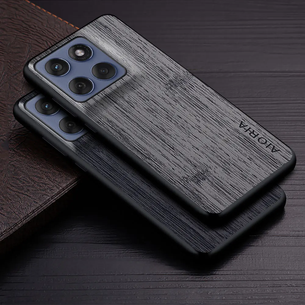 Capa para motorola moto edge 60 pro fusion neo coque padrão de madeira de bambu couro funda capa de telefone para moto edge 60 fusion case