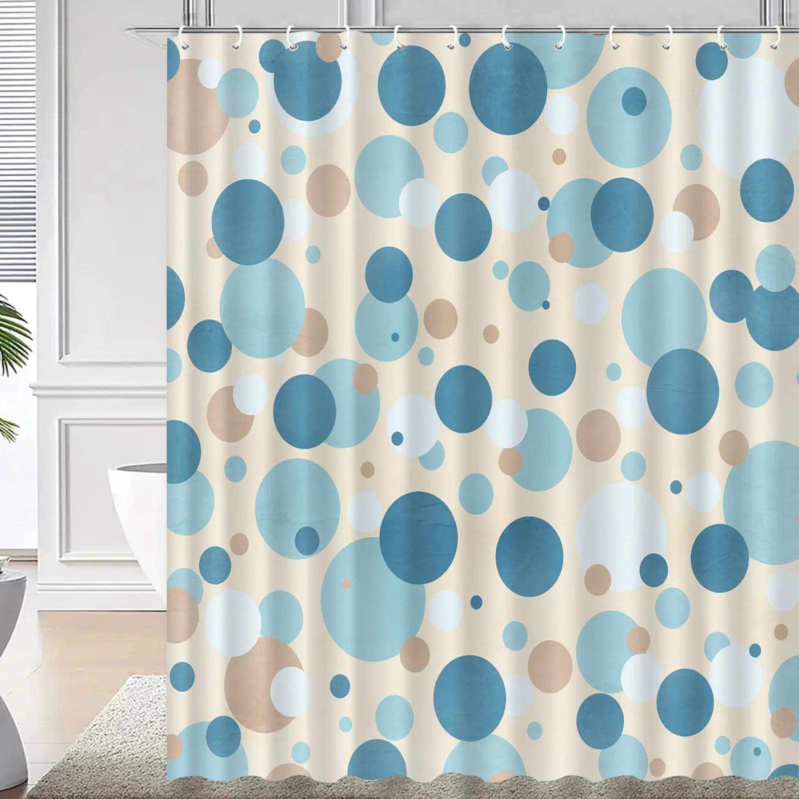 1 tenda da doccia rotonda blu - Home Bathroom Partition recensione e prezzo