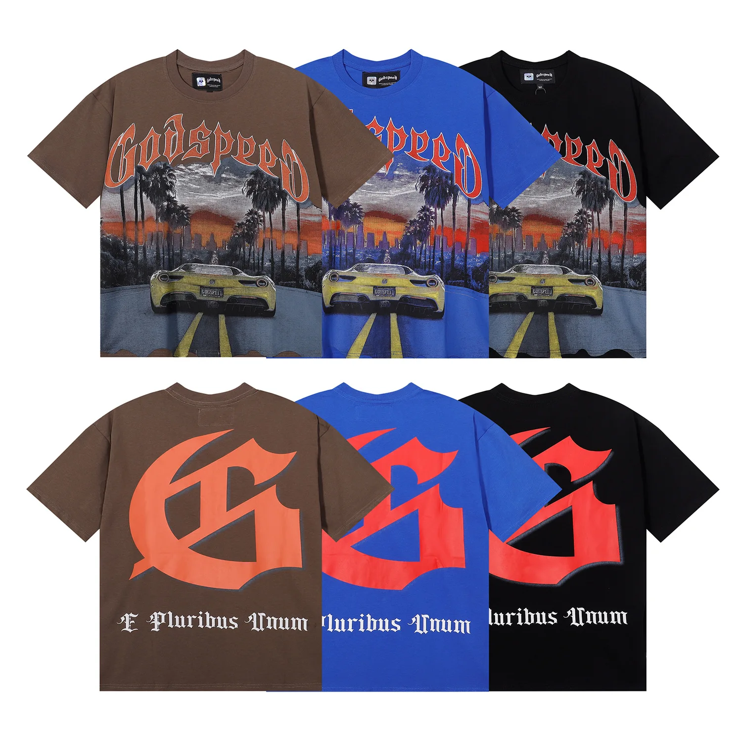 

Godspeed T-shirts Designer Brand Men's Skull Tops Tees