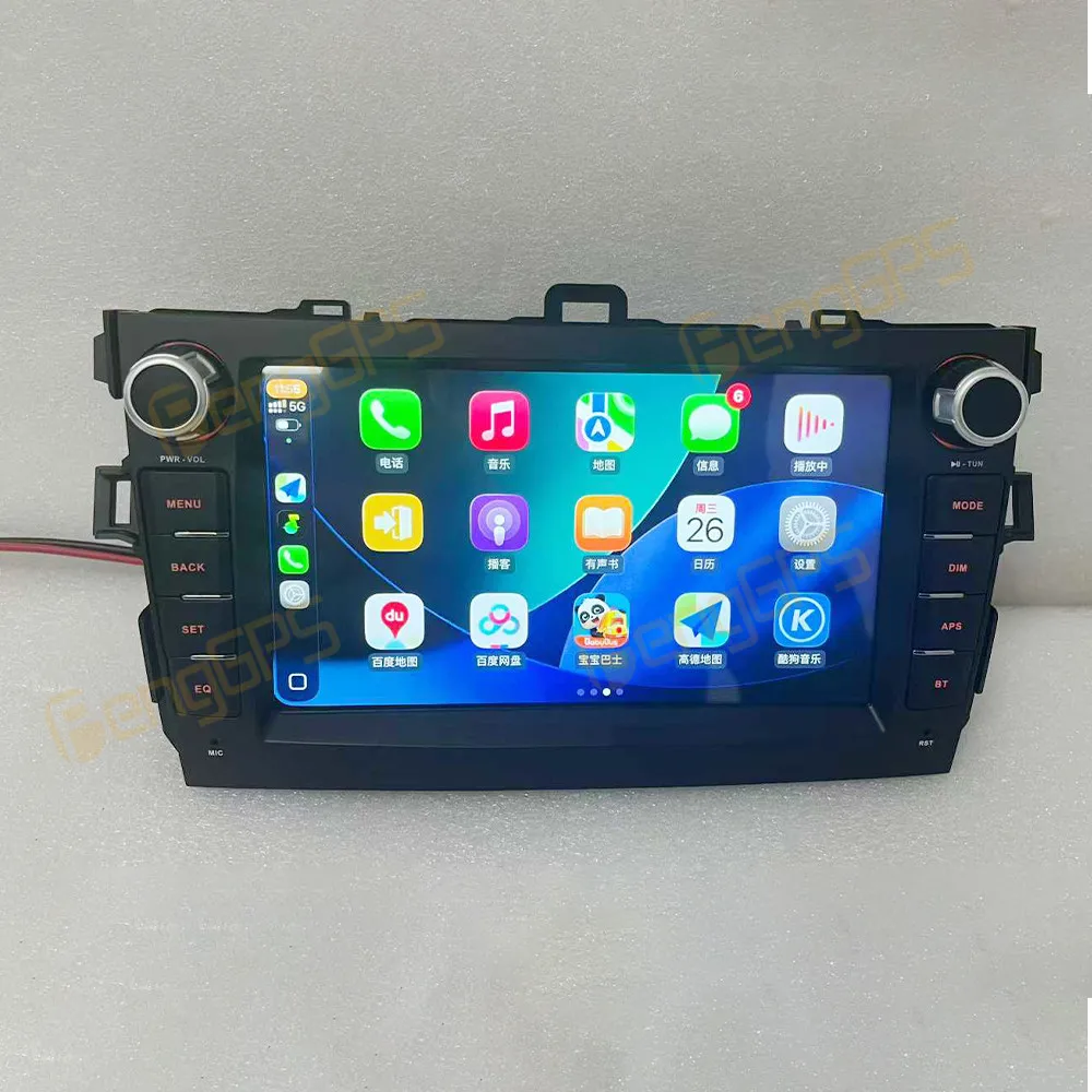 Für Toyota AURIS 2009-2010 Android Autoradio Multimedia-Videoplayer Kabelloses Carplay Autoradio Stereo GPS-Navigation Haupteinheit