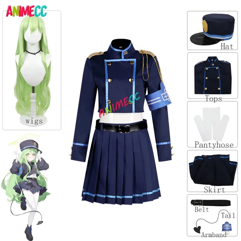 dd12ANIMECC in Stock S-3XL Blue Archive Tachibana Hikari Nozomi Cosplay Costume Wig Anime Project MX School Uniforms Halloween