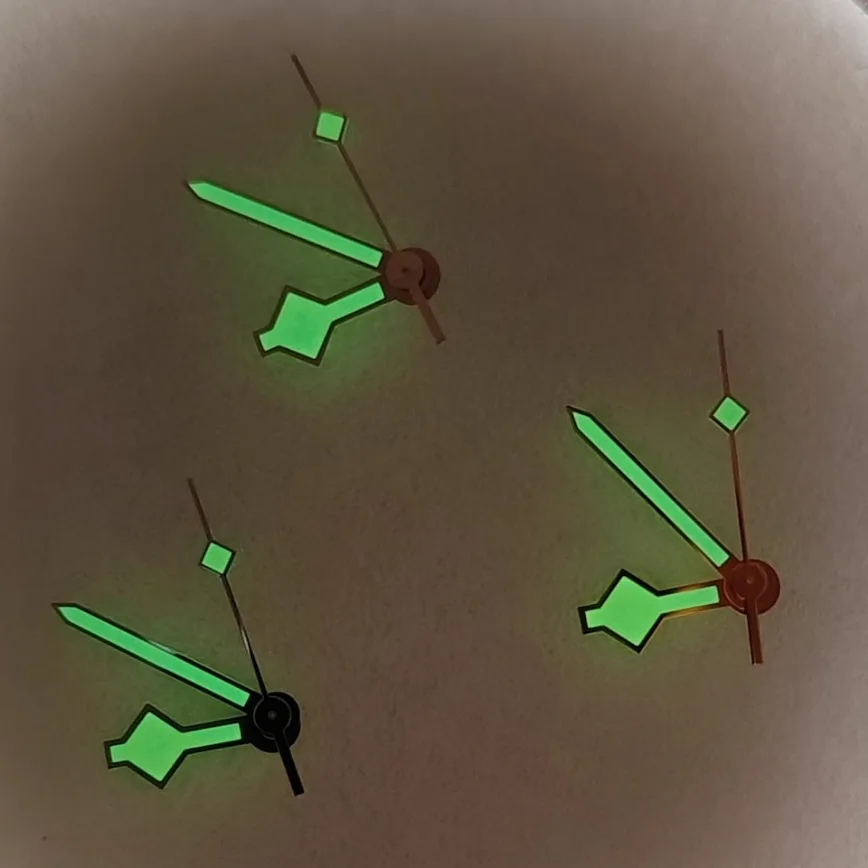 시계 핸드 실버 로즈 골드 그린 야광 핸드, NH35, NH36, 4R36, 자동 무브먼트