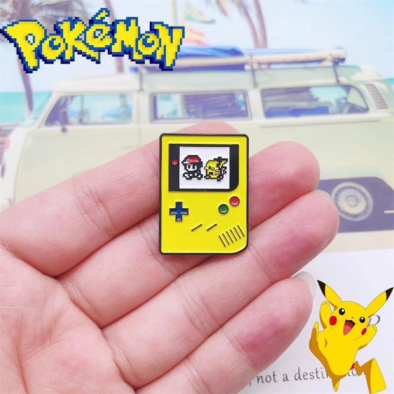 New Fashion Trend Anime Pokémoned Enamel Lapel Pin Game Machine Collect Badge Cute Children Gift Jewelry Brooch Children Like It