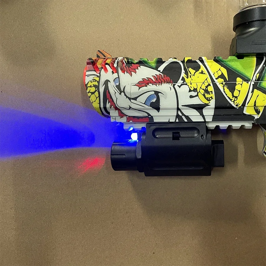 1 conjunto de 2 contagens de bola de gel blaster arma de brinquedo jogo de batalha ao ar livre, águia do deserto, ak47