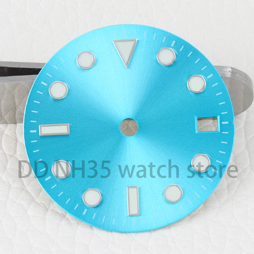 

Blue Luminous 28.5mm Watch Dial Face NH35 Dial Hands for Submariner NH35/NH36 Movement Replacement Parts Watch Repair Tools