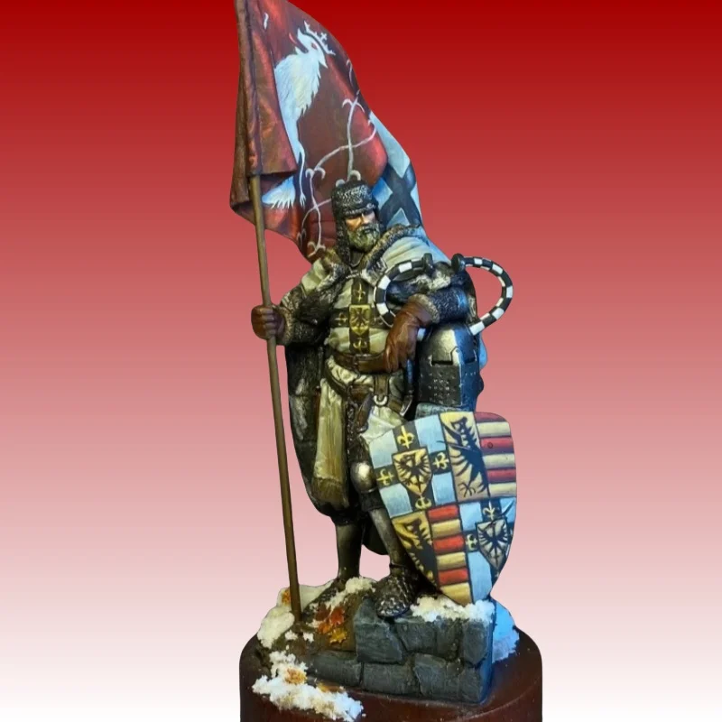 

Resin Figure 1/24 Scale Heavy Infantry Captain Diy Miniatures Assembly Model Kit Unassembled Diorama Unpainted Figurines Toys