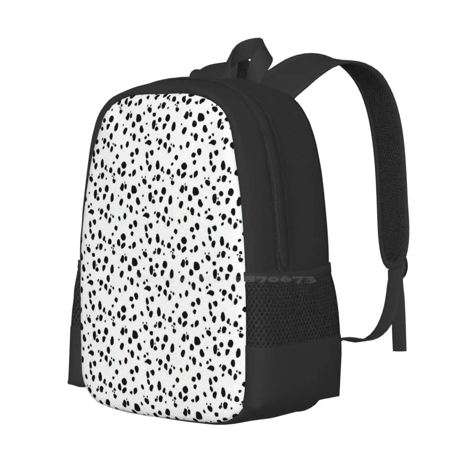 Mochila escolar de grande capacidade para cães, Loolyelzayat, fofo, pontos, dálmata Dog Print, animais, animais de estimação, cachorro, fofo