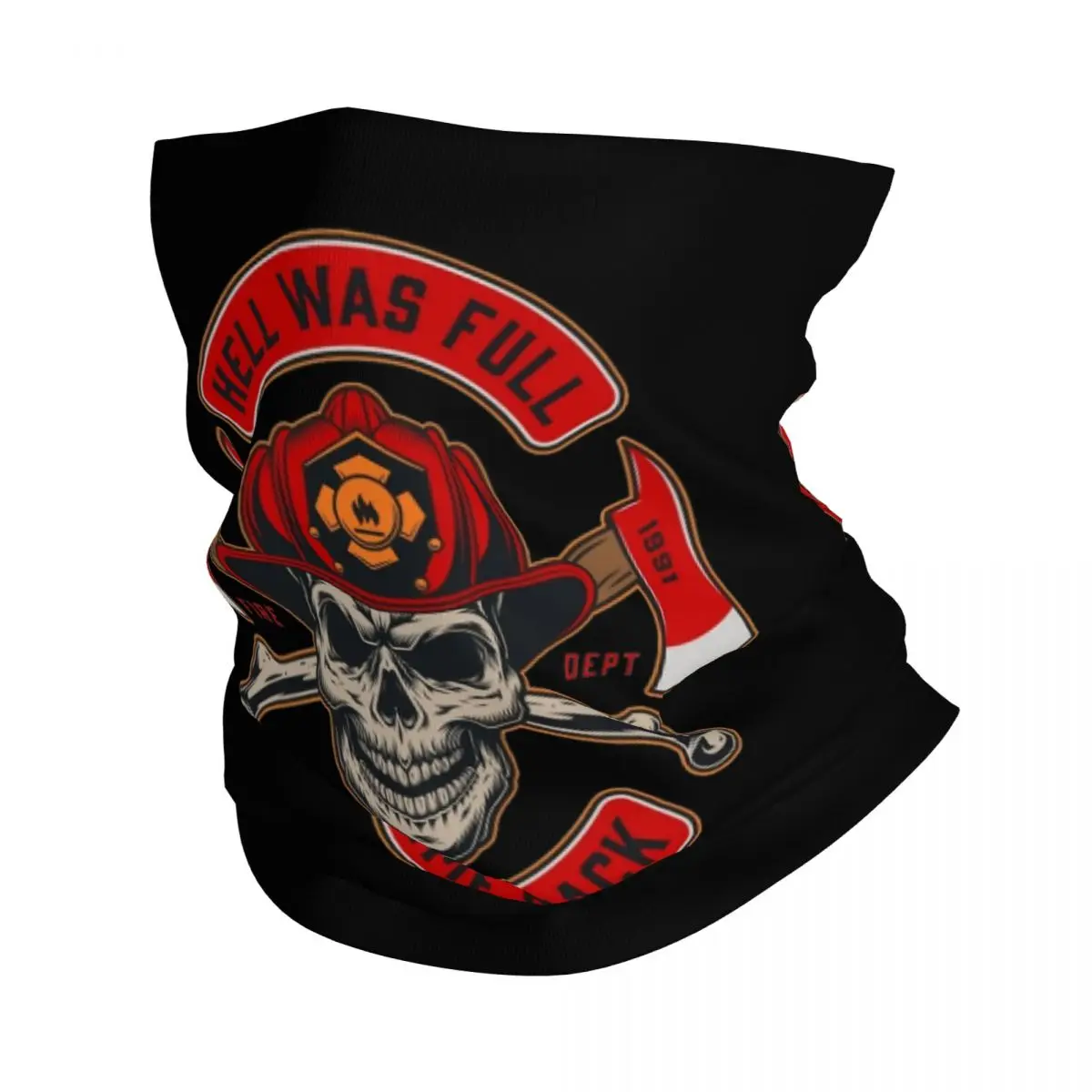 Hell Was Full So I Came Back Firefighter Fire Rescue Bandana Neck Gaiter Balaclavas Face Scarf  Headband Fishing for Men Women