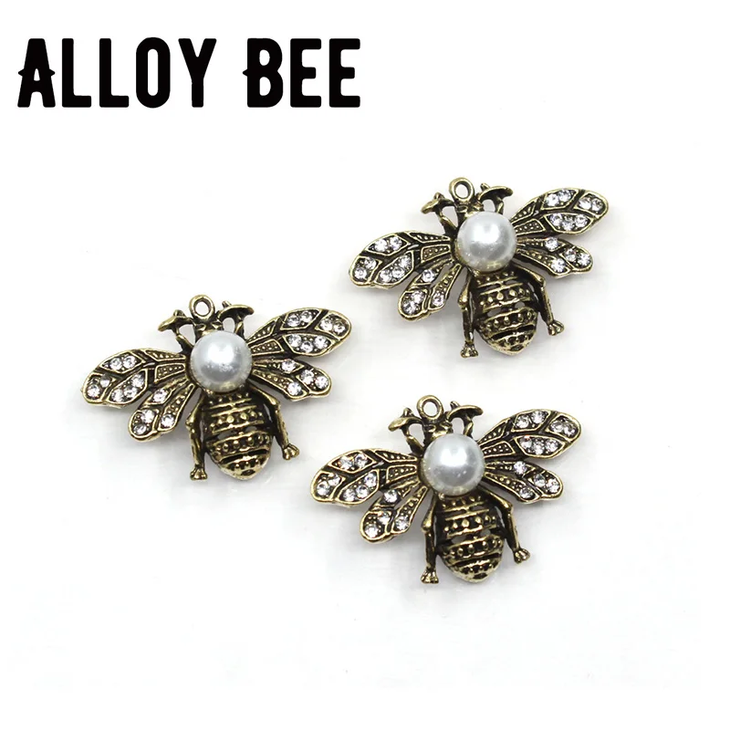 Metal Sprey Boya Arı İnci Taklidi Düğmeler, DIY Düz Scrapbooking Düğmeleri, Ev Dekor Aksesuarları, Yeni, 25x35mm, 5 Adet, Lot