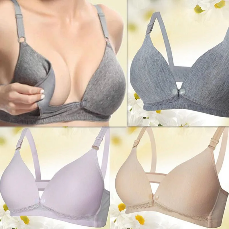 

Breast Feeding Cotton Maternity Nursing Bras Sleep Bra For Feeding Pregnant Women Soutien Gorge Allaitement Underwear