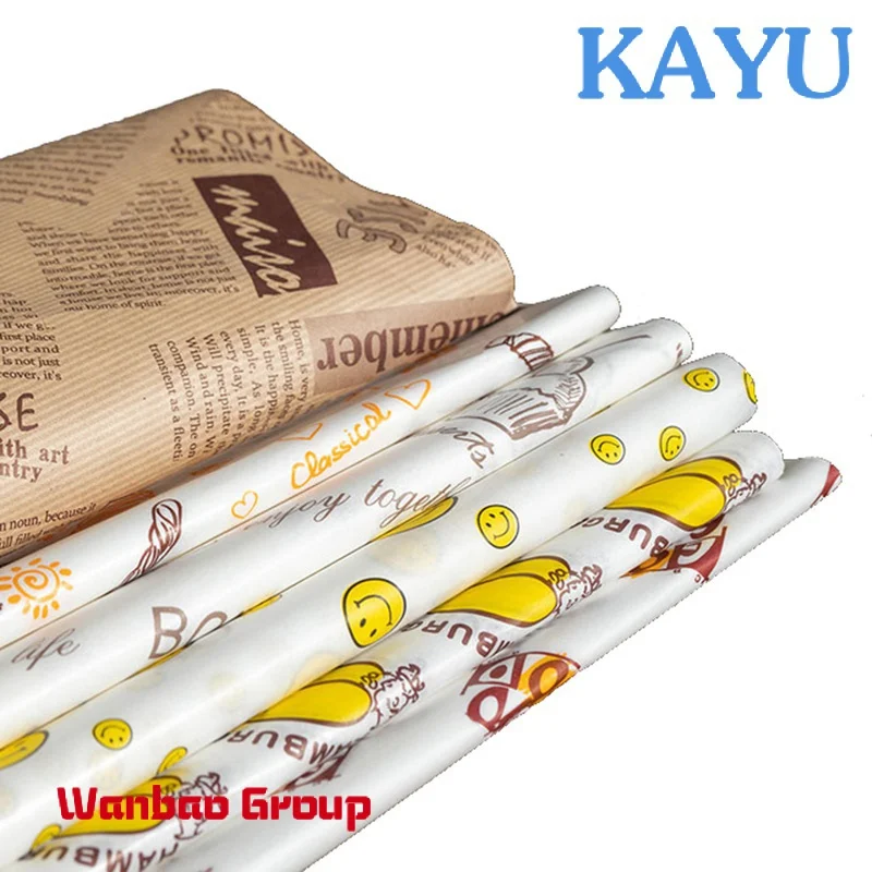 Custom  Deli Wax Paper Food Picnic Paper Sheets Greaseproof Deli Wrapping Paper for Restaurants, Baking, Picnics, Parties