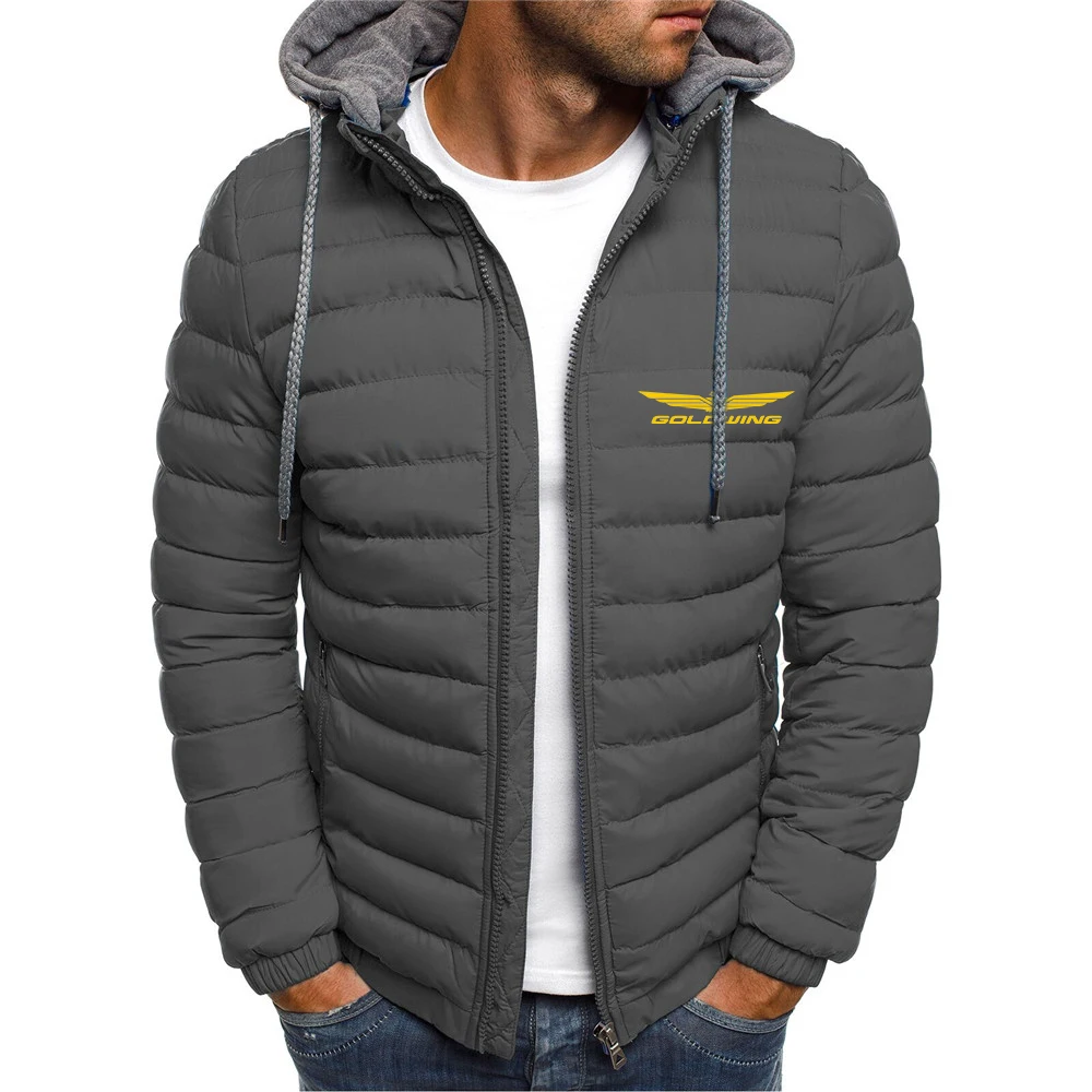 

Goldwing GL1800 GL1500 Motocycles Print Autumn Winter New Solid Hooded Cotton Suit 7 Colors Men Coat Men's Clothing Men Parkas