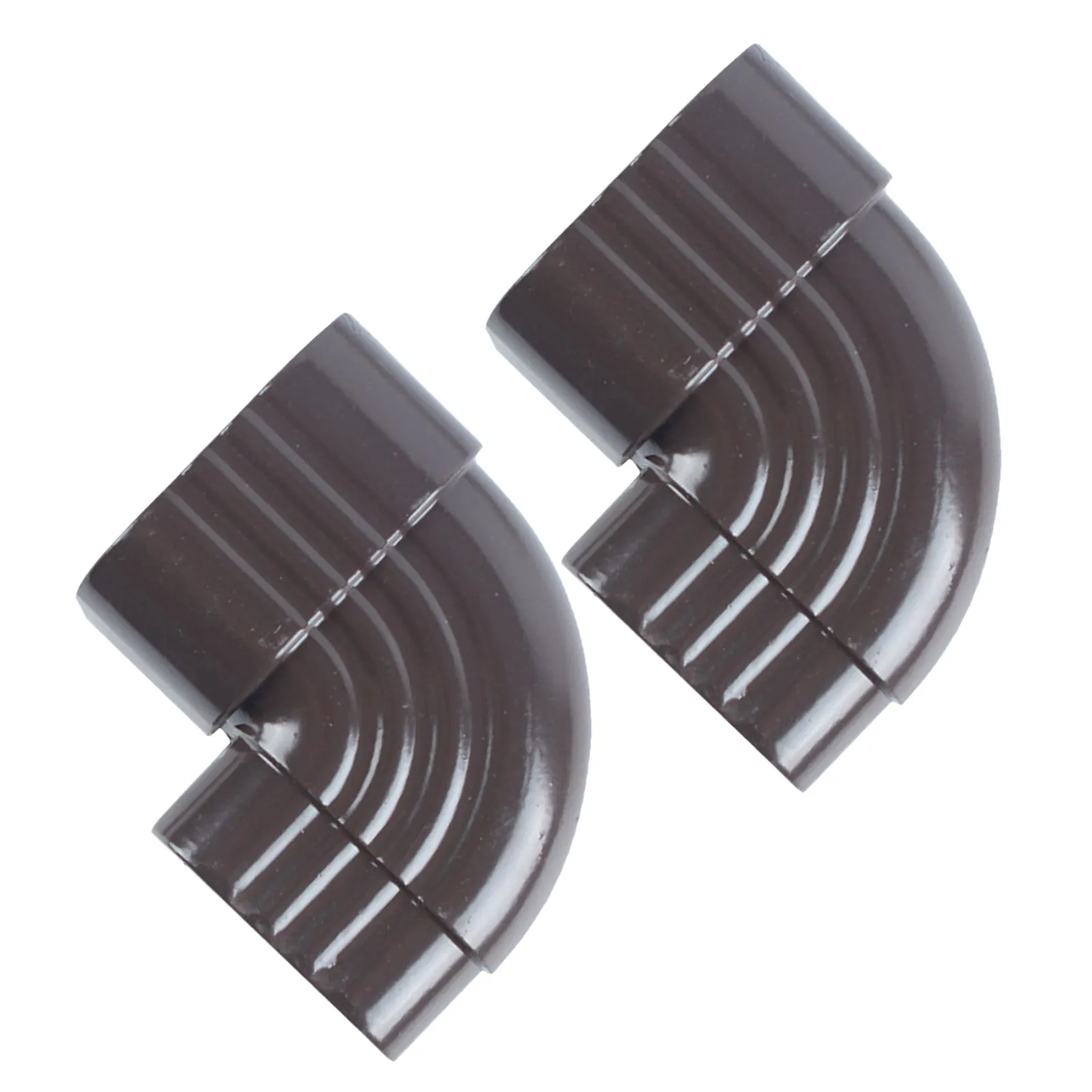 2Pcs Aluminum Alloy 90 Degree Gutter Downspout Elbow Efficient Water Drain Connector Pipe Fitting Extension Drain Pipe Extension