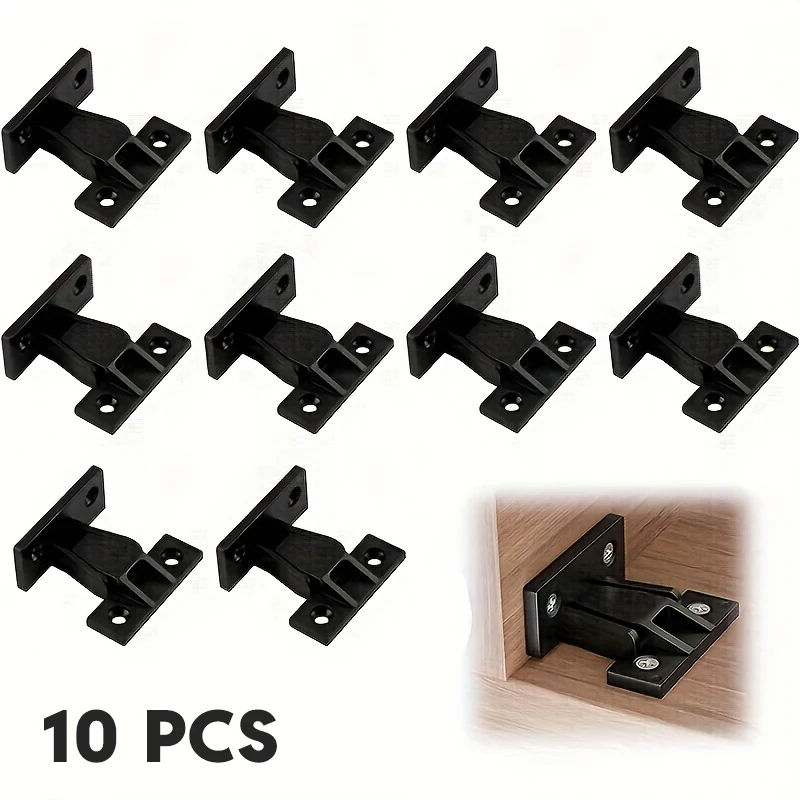 4/10Pcs Black Plastic Push-In Base Fasteners Quick Fittings for Furniture Panel Clips Kitchen Plinth Fastener Plastic Connection