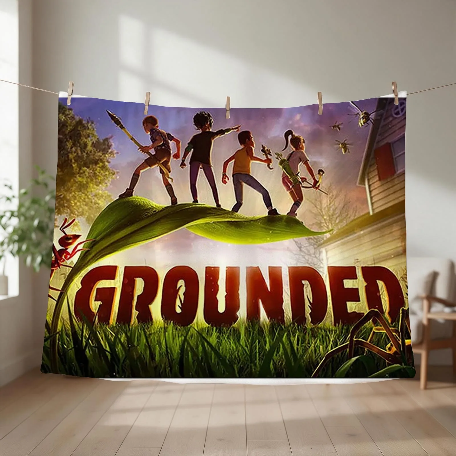 Grounded Throw Blanket couch cozy soft plush fuzzy picnic outdoor blanket