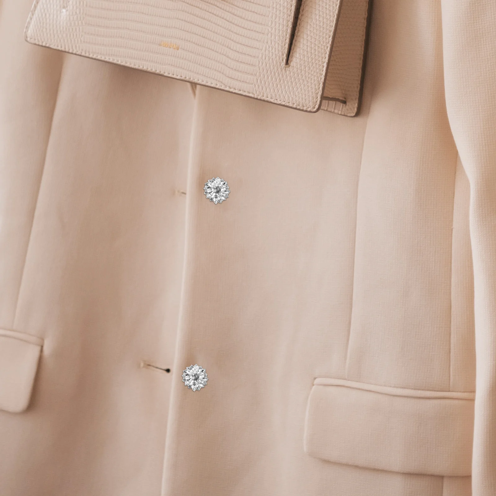 

2Pcs Water Drill Shoe Buckle Rhinestone Metal Buttons Durable Sewing Buttons for DIY Crafts Embellishments Metal Button