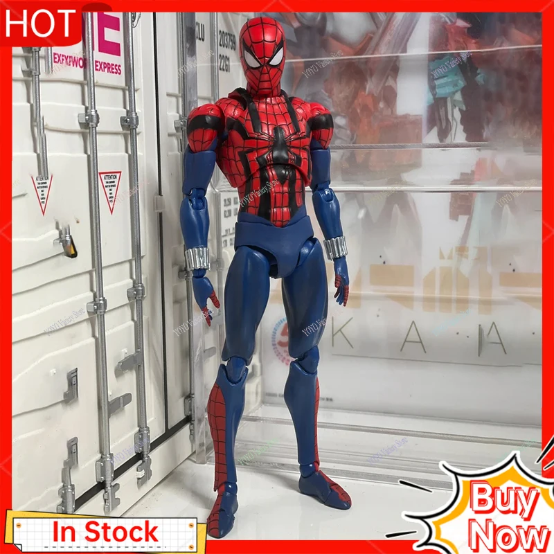 

Marvel Spider-Man CT Toy Mafex 143 Comic Version Red Spider-Man Action Figures Collectible Model Handmade Domestic KO Ben Leley