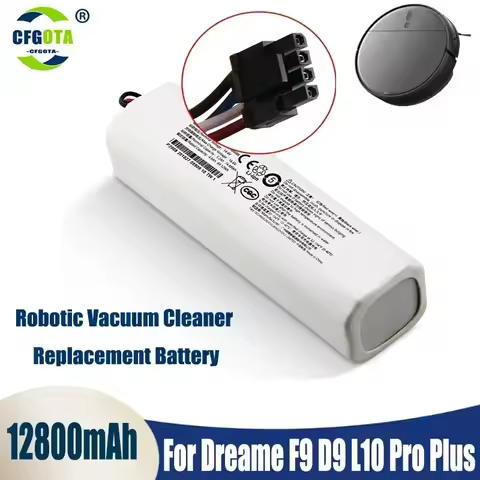 Original 14.4V 5200-12800mAh Robotic Vacuum Cleaner Replacement Battery For Dreame F9 D9 L10 Pro Plus RLS3 RLS5 RLS5L RLS5D Part