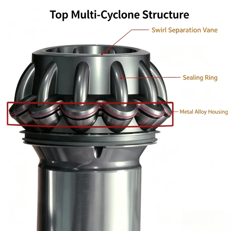 Original Disassembled Cyclone Separator Dust Bucket Replacement Fit V11 SV14 SV15 Cordless Vacuum Spare Accessory