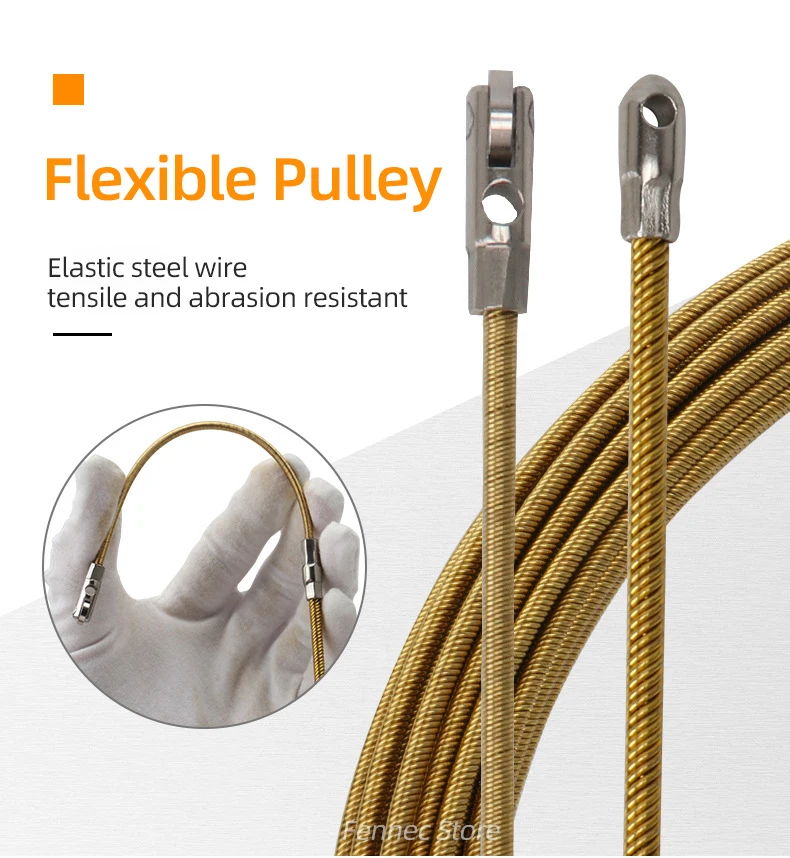 Universal Draht Blei Threading Gerät Werkzeug Fisch Band Kabel Puller Elektrische Kabel Lauf Puller Elektriker Threading Gerät – Detail 3