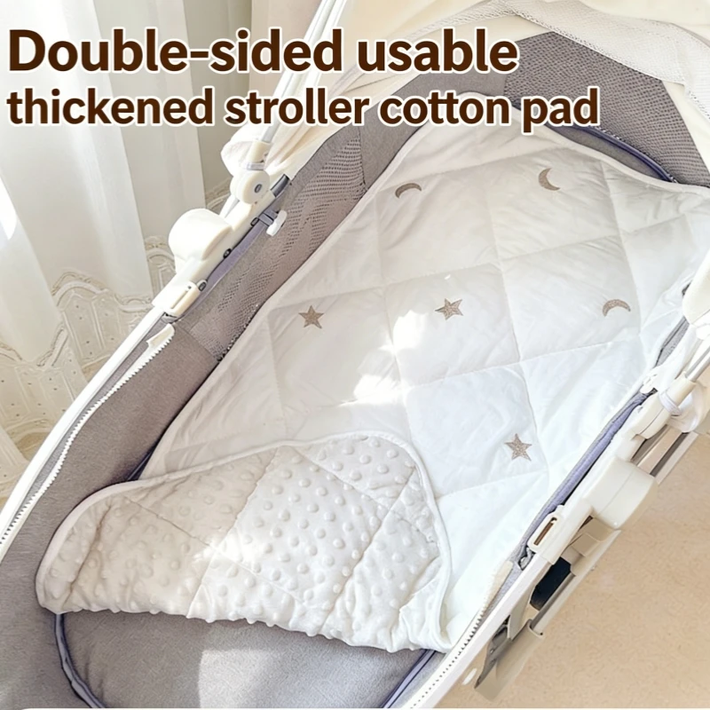 Seat Pad Thickened Reversible Baby Stroller Seat Liner Universal Stroller Mattress Pad Fit for Pram Car Seat Cushion