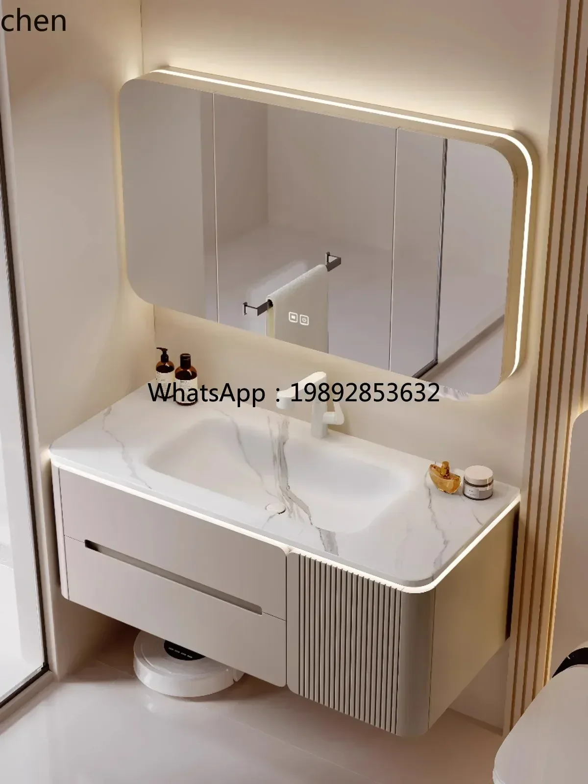 

U5.11 rock sl hot bending integrated basin bathroom cinet ceramic oak paint double basin washbasin cinet combination