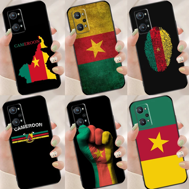 Republic of Cameroon Flag Case For OnePlus 11 10T Nord 2 3 Lite Realme 10 Pro Plus GT Neo 5 2T 3T C21Y C30 C33 C35 C55