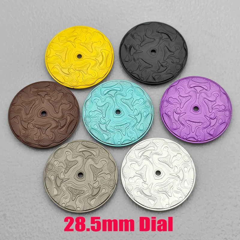 Dia 28.5mm NH35 Dial Fit for NH35 NH36 4R35 7S 2824 8215 2836 Movement Crown at 3.0/3.8 Oclock Watch Dial Refit Parts