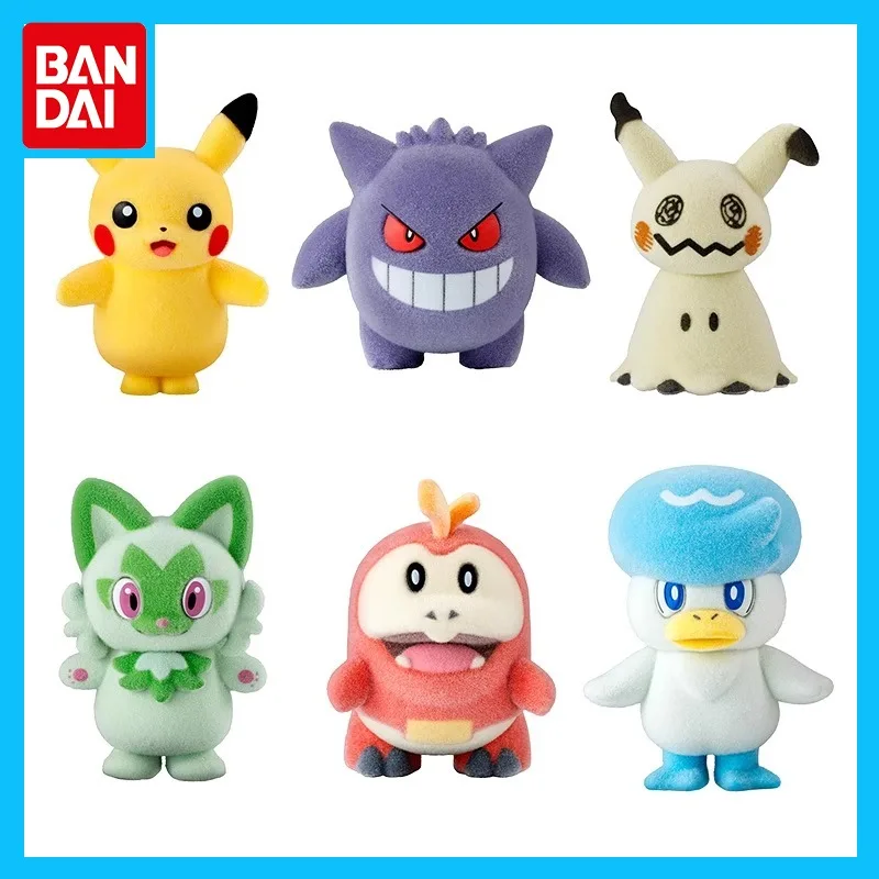 

Bandai Original Pokémon Anime Figure Candy Toy Pikachu Mimikyu Sprigatito Fuecoco Action Figure Toys for Boys Girls Kids Gift