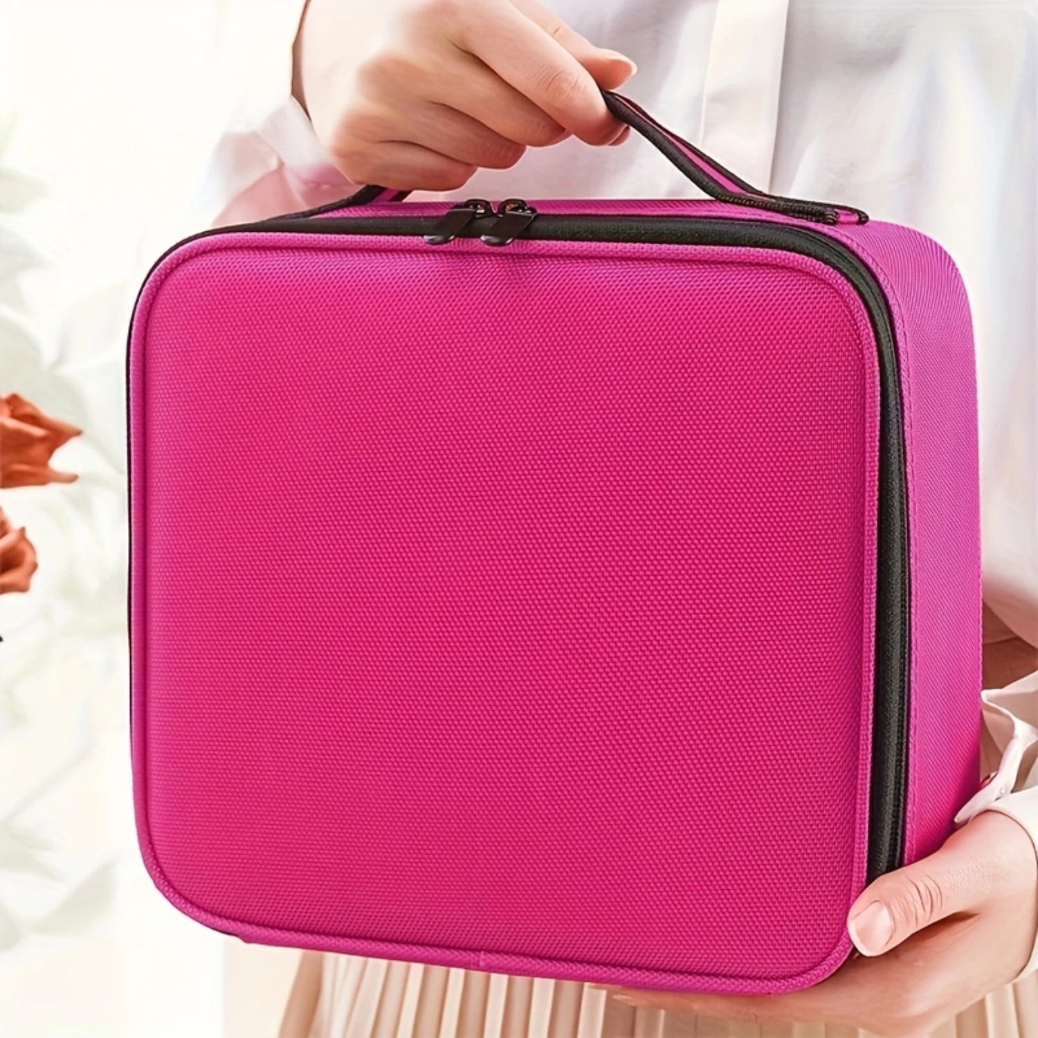 Bolsa cosmética portátil para mujer, organizador de viaje impermeable de gran capacidad