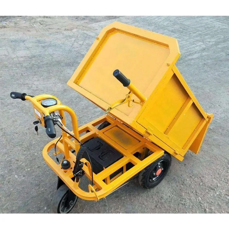 Electric trolley, construction site flat brick cart, dump dump truck integrated trolley