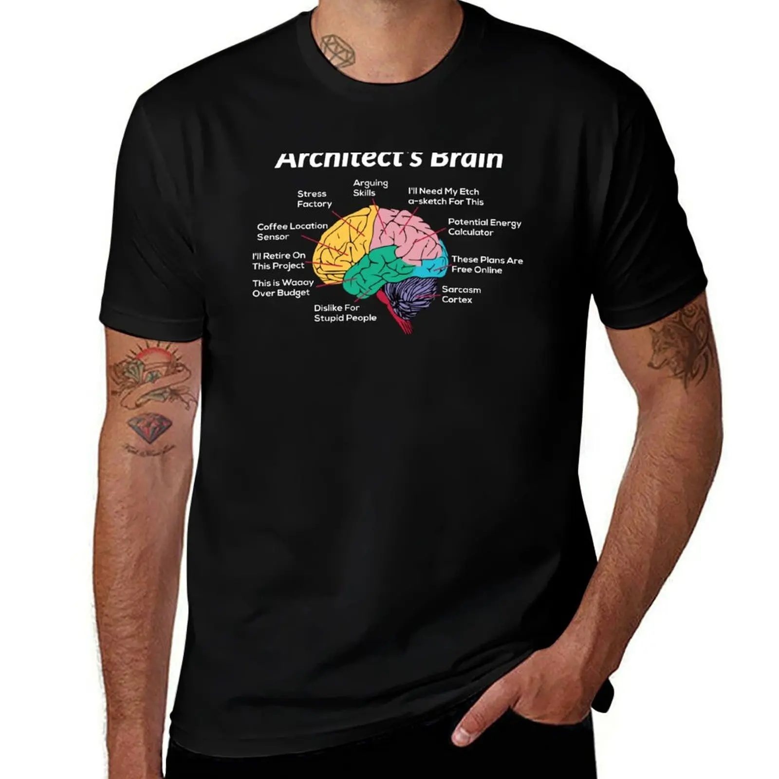 

t Gifts: Students T-Shirt Architect's Architectural Funny shirt man Architect Brain Engineering, Architecture designer