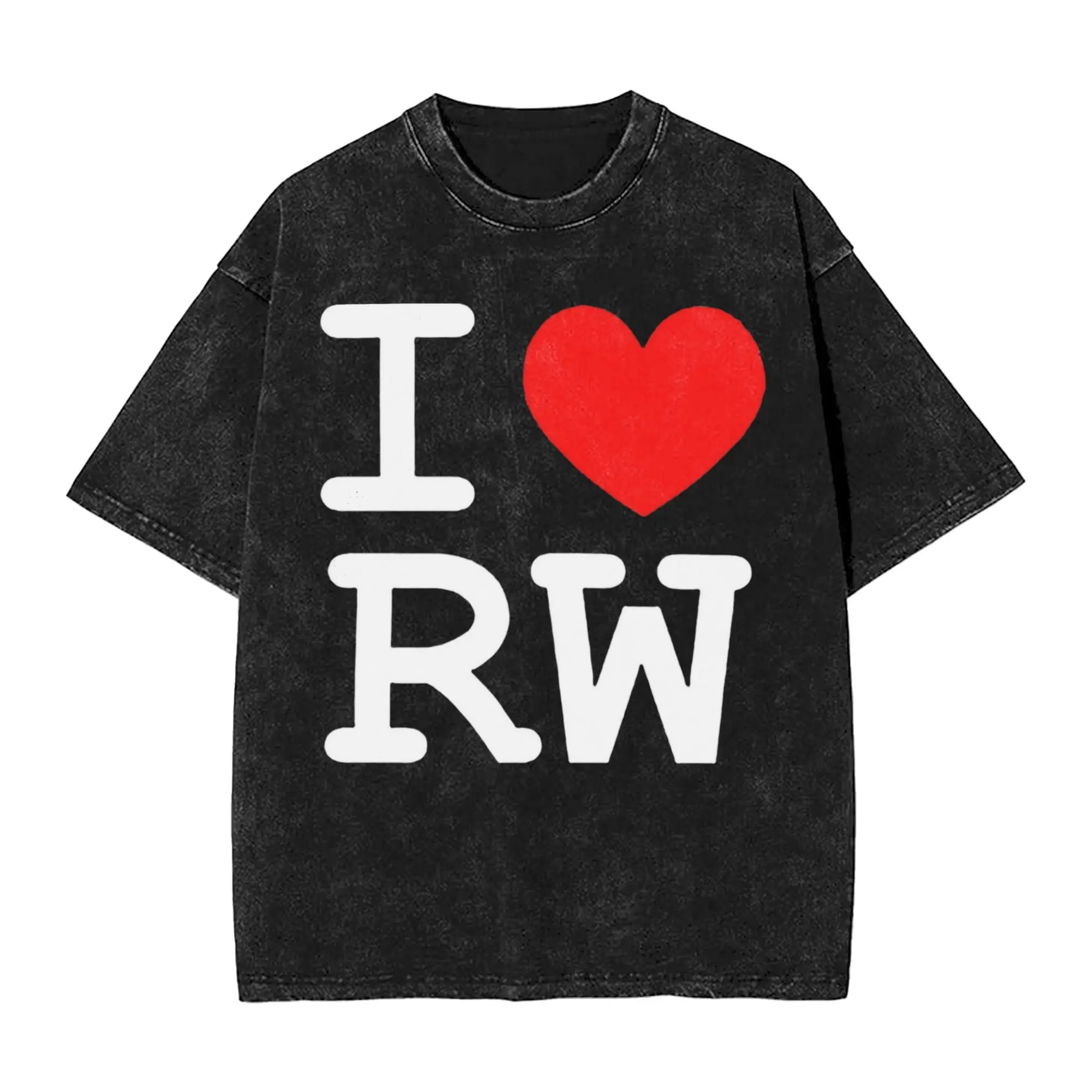 Washed T Shirts I LOVe Robbie Williams Hip Hop Vintage T-Shirts Oversize Streetwear Short Sleeve Graphic Tops Tees for Men Women