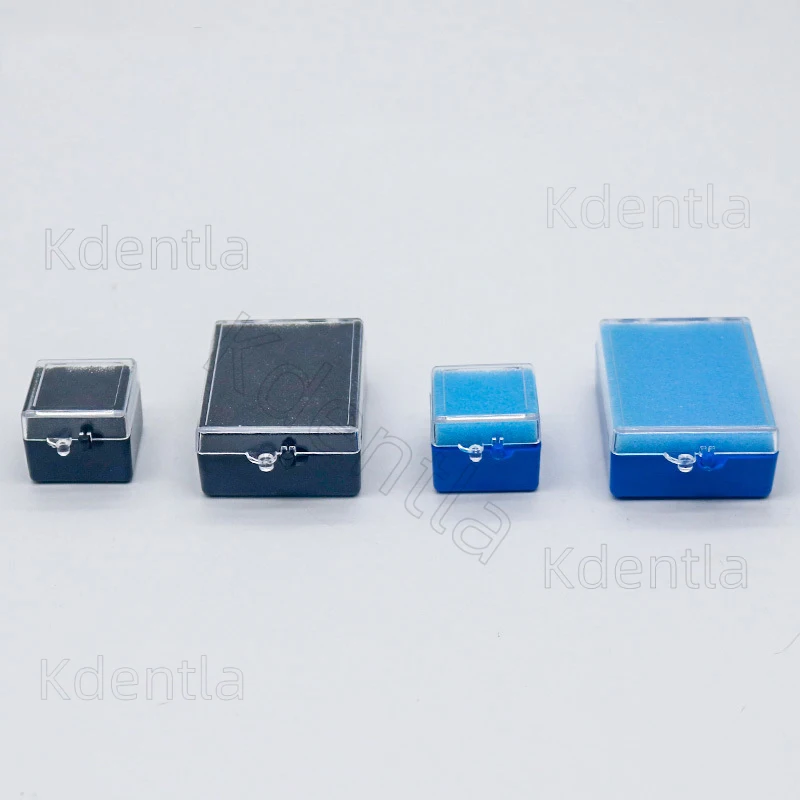 100pcs Denture Storage Box Dental Implant Storage Box Denture Plastic Tooth with Sponge Teeth Tools Fake Dental Storage Boxes
