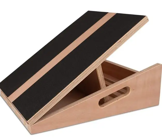 

Natural Eco-friendly Wooden Slant Board Incline Calf Stretcher Balance Board for Gym and Home Training