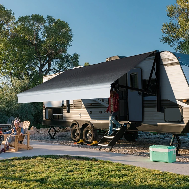 Electric RV Side Awning with Smart Control Panel for Camper Trailer Awning