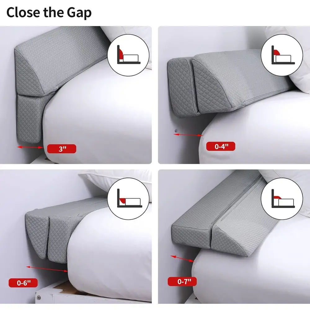 وسادة إسفنجية قابلة للطي بحجم كينج لفجوة اللوح الأمامي، رمادي فاتح، 76 × 6 × 6 #2
