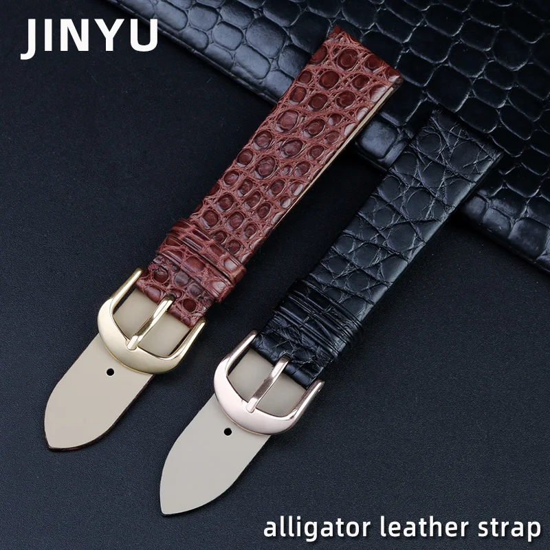 Ultra Thin Crocodile Leather Bracelet For Longines L4 Couple strap VC PP Leather Strap Men and Women Soft Watch Band 13 18 20mm