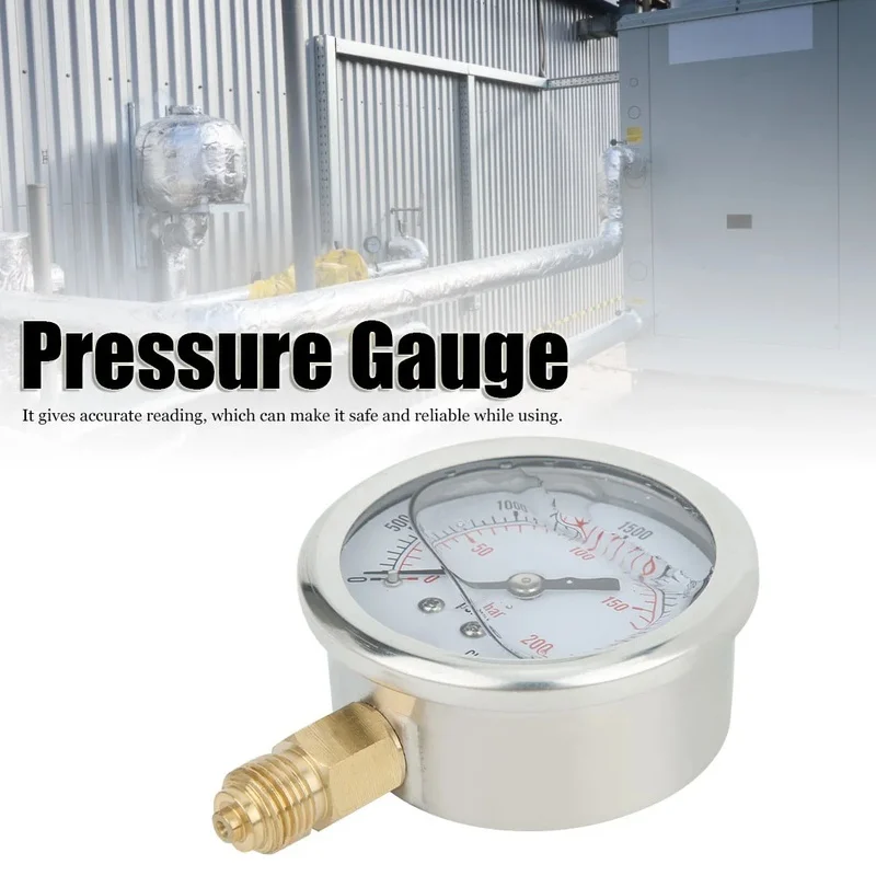 

Radial Pressure Gauge 200bar 1/4 BSP for Household Pressure Measurement