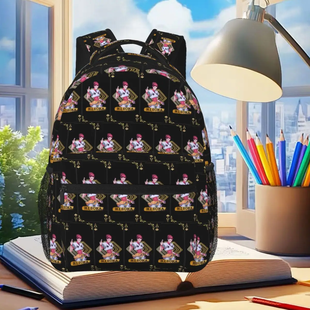 Hisoka Anime Hunter X Hunter Phantom Troupe Chrollo Backpack Student BookBag School Bag Computer Shoulder Bags for Men Women