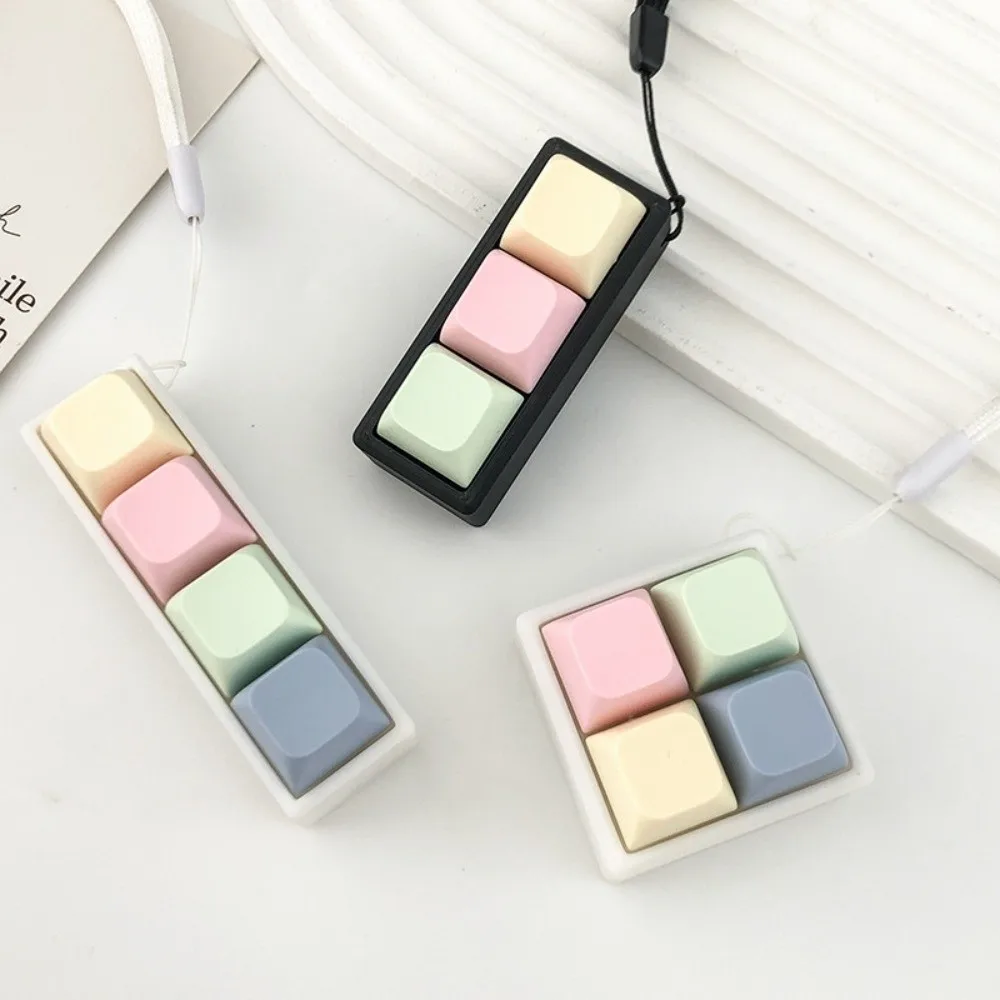 New 2/3/4 Keys Finger Keyboard Key Button Stress Relief Decompression Toy Keycap Pass The Time Clicker Toy Adult