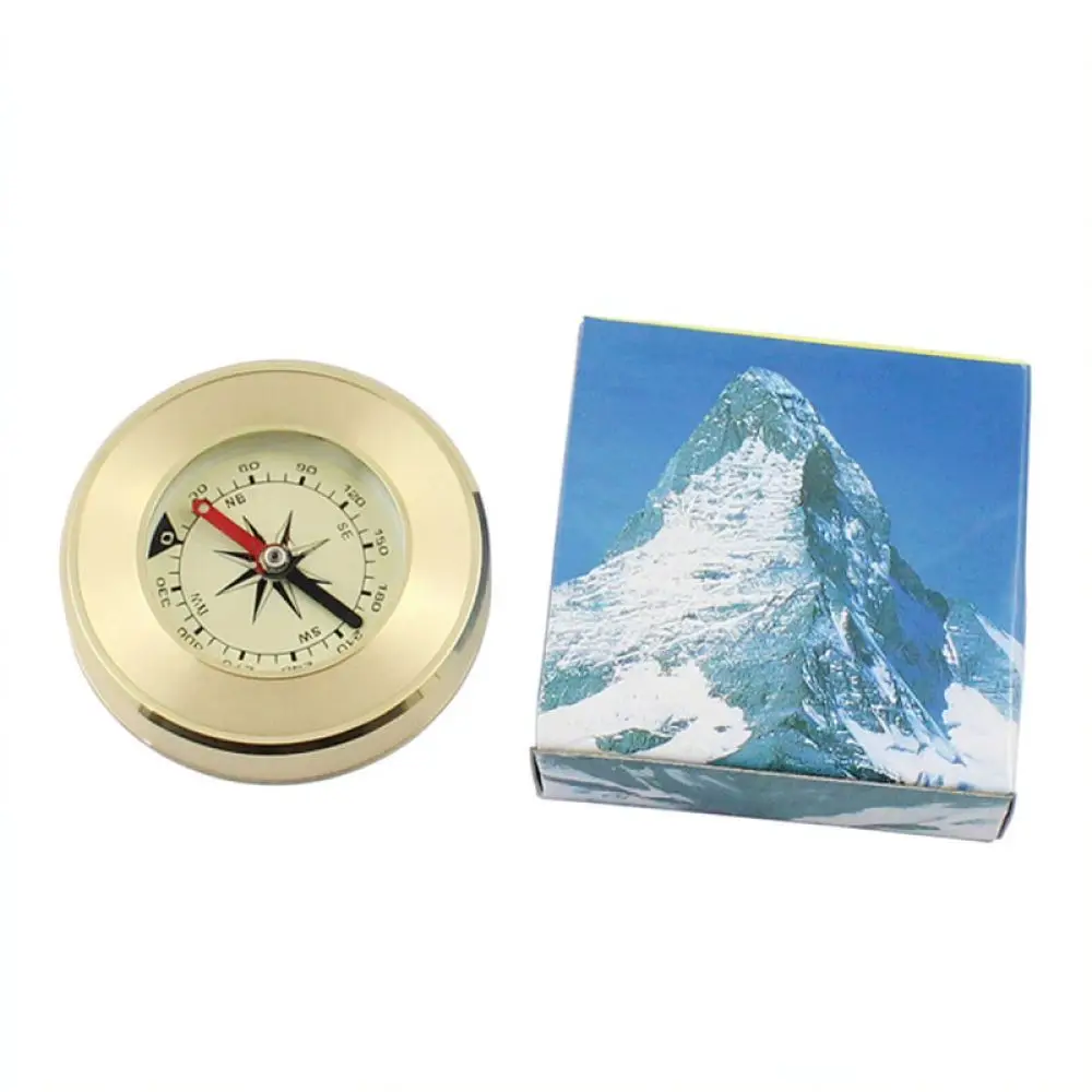 Premium Brass Compass Navigation Tool Gold Plated For Outdoor Hiking Camping Survival Gear Desk Display Business Souvenir